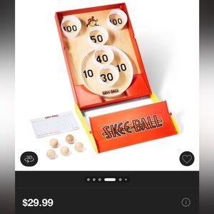 Skeeball Tabletop Game - Red and Yellow